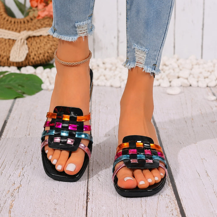 Intreccio Woven Square-Toe Sandals — ce_pivot_front_04