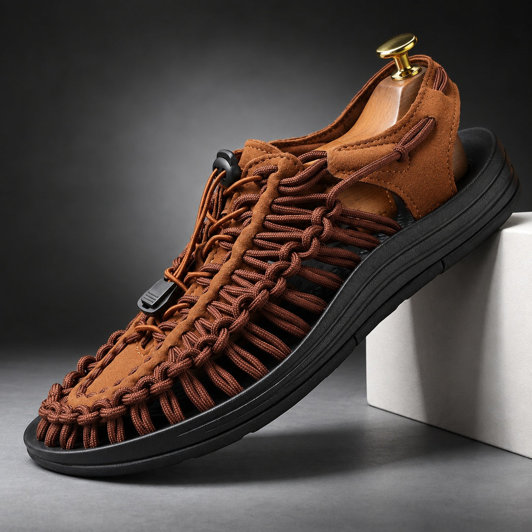 Kanpai Woven Cord Sandals — ce_angle_01