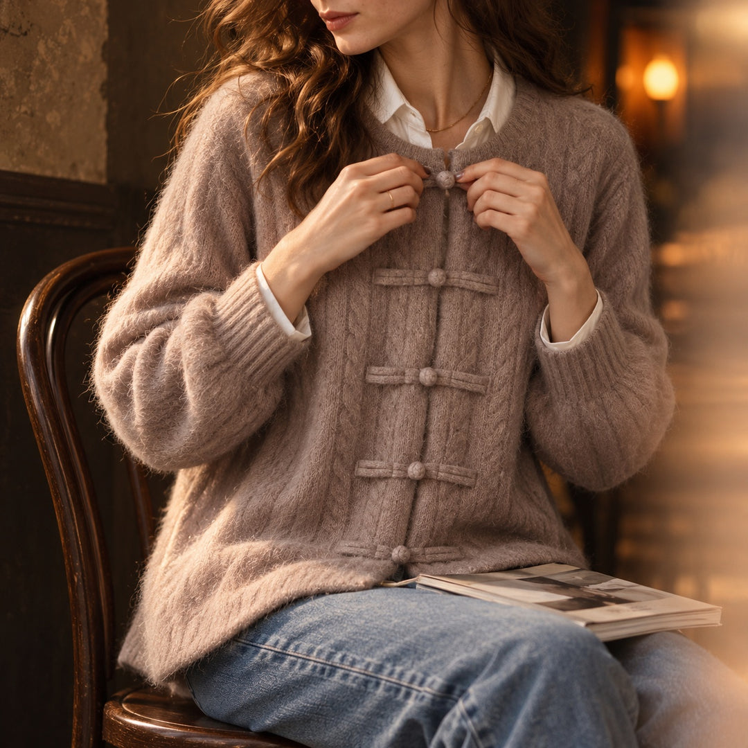 Mandarin Knot Cashmere Cardigan — ce_p4k7_01