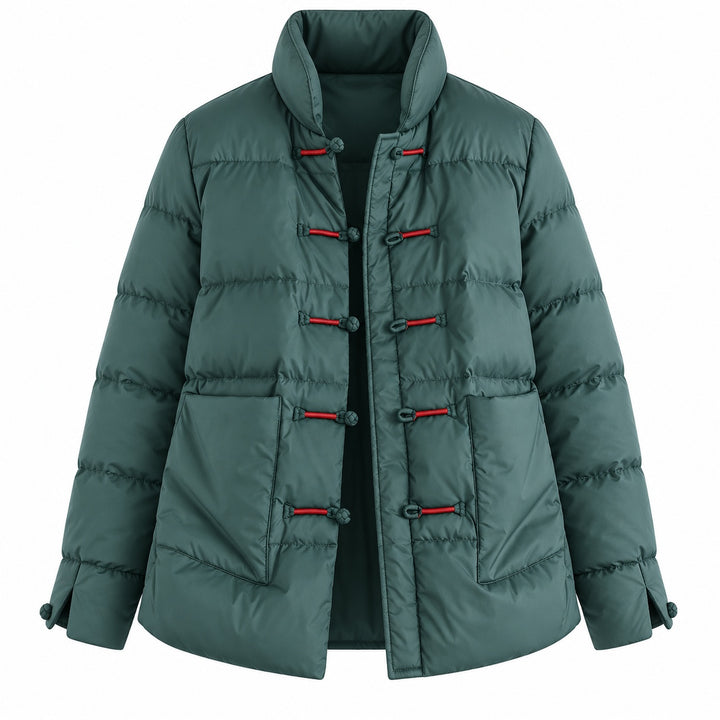 Mandarin Knot Puffer Jacket — ce_wb_01