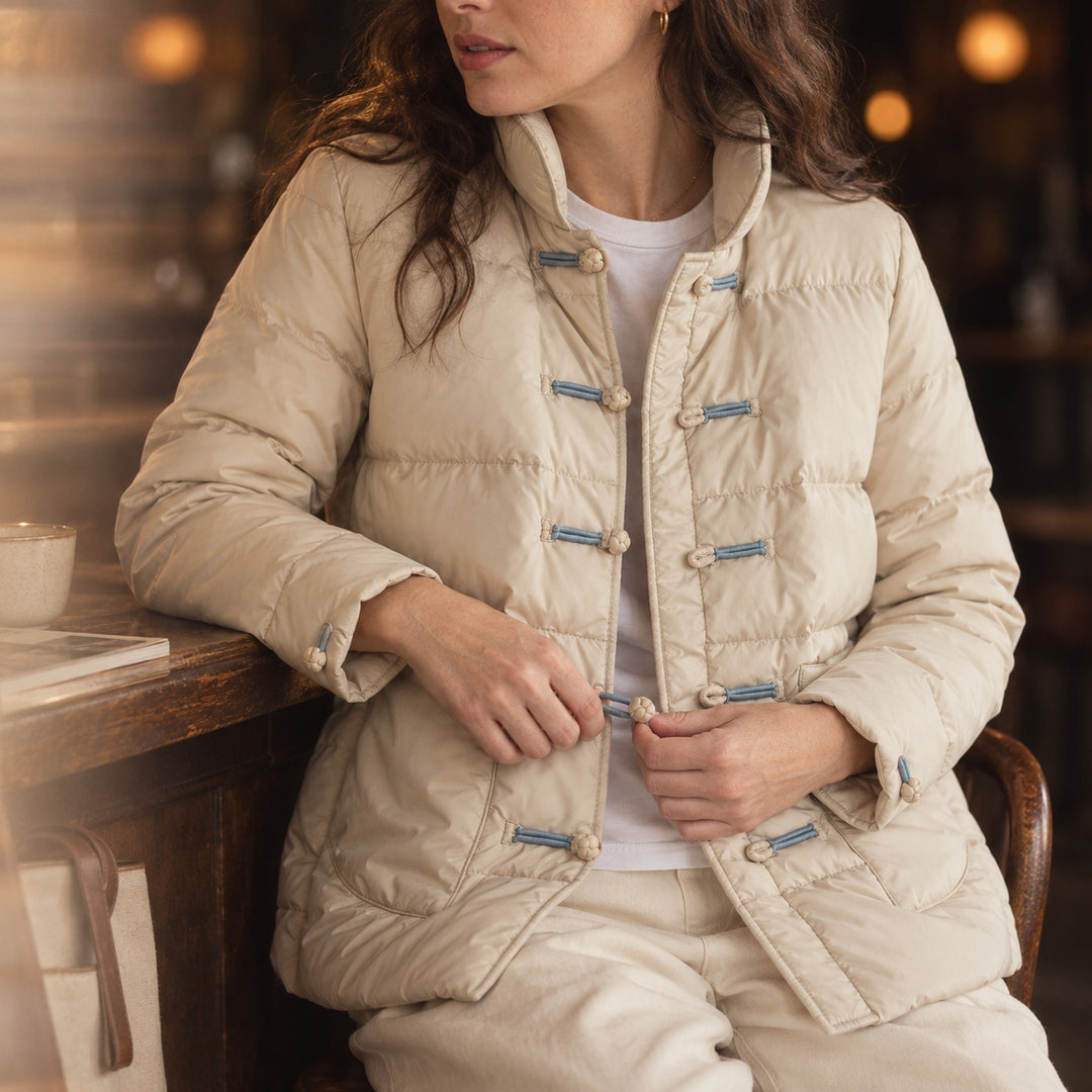 Mandarin Knot Puffer Jacket — ce_maiden_01
