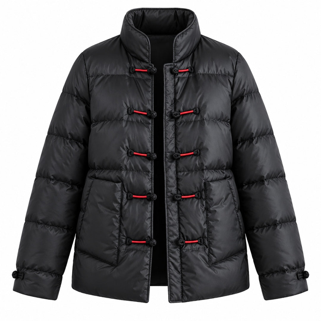 Mandarin Knot Puffer Jacket — ce_wb_01