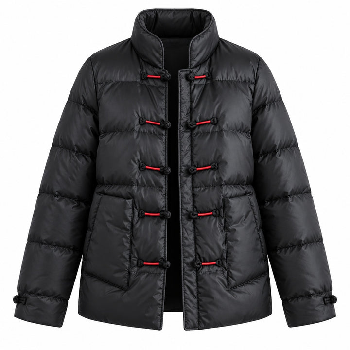 Mandarin Knot Puffer Jacket — ce_wb_01