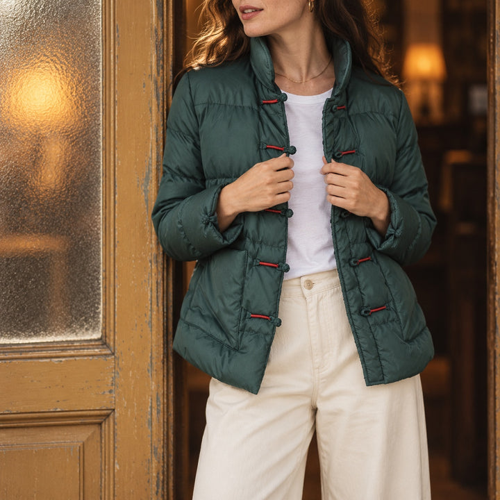 Mandarin Knot Puffer Jacket — ce_maiden_01