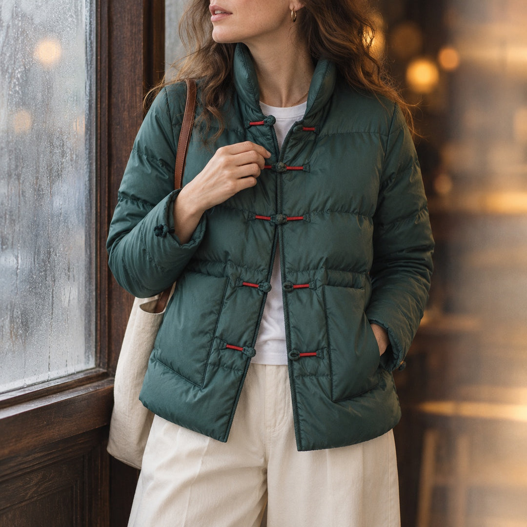 Mandarin Knot Puffer Jacket — ce_maiden_01