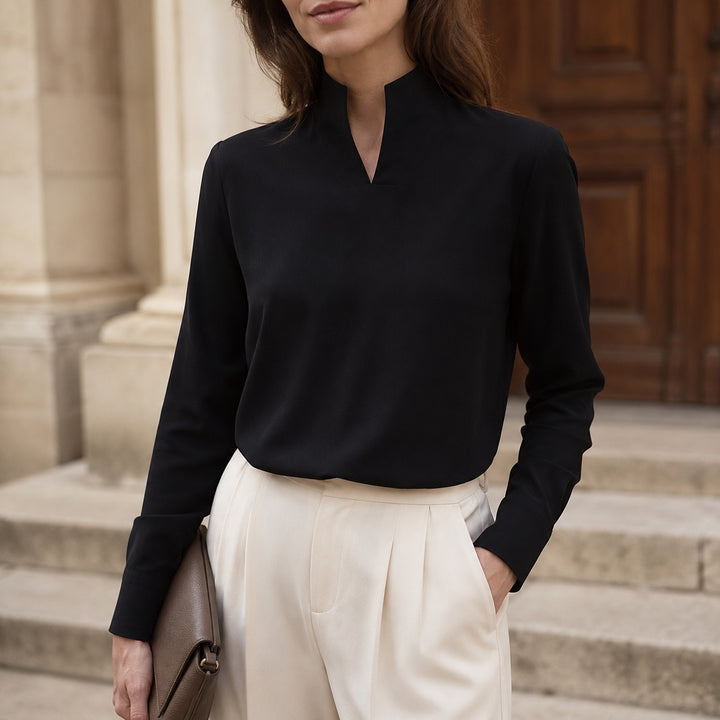 Mandarin Notch Blouse — ce_aub_01
