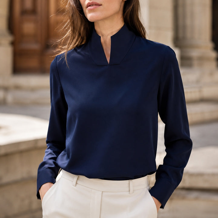 Mandarin Notch Blouse — ce_aub_01