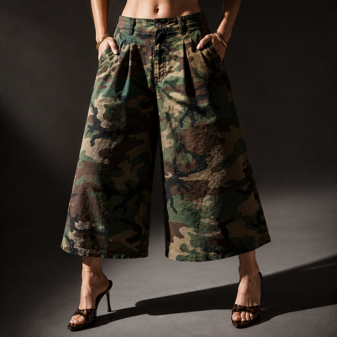Pleatino Wide-Leg Cropped Trousers — ce_studio_01