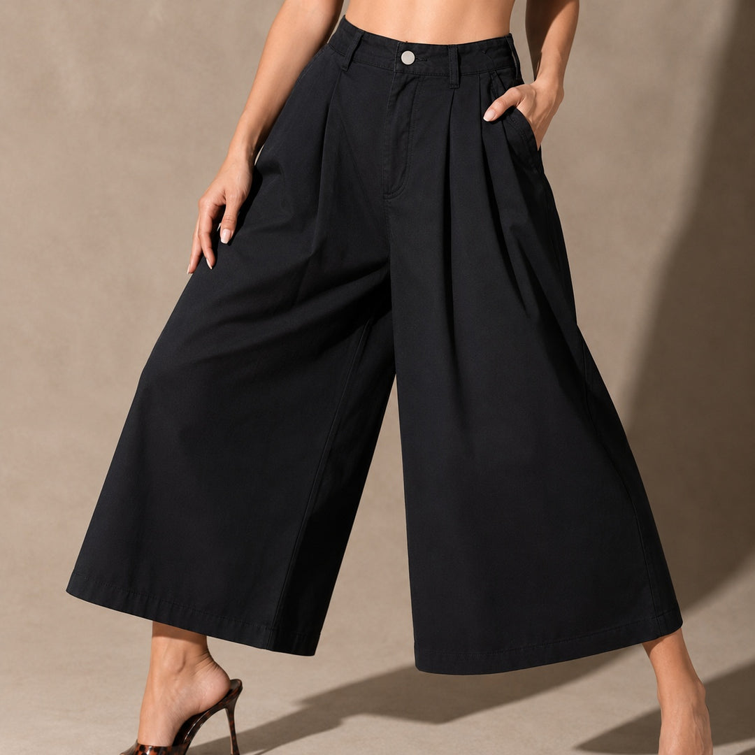 Pleatino Wide-Leg Cropped Trousers — ce_studio_01