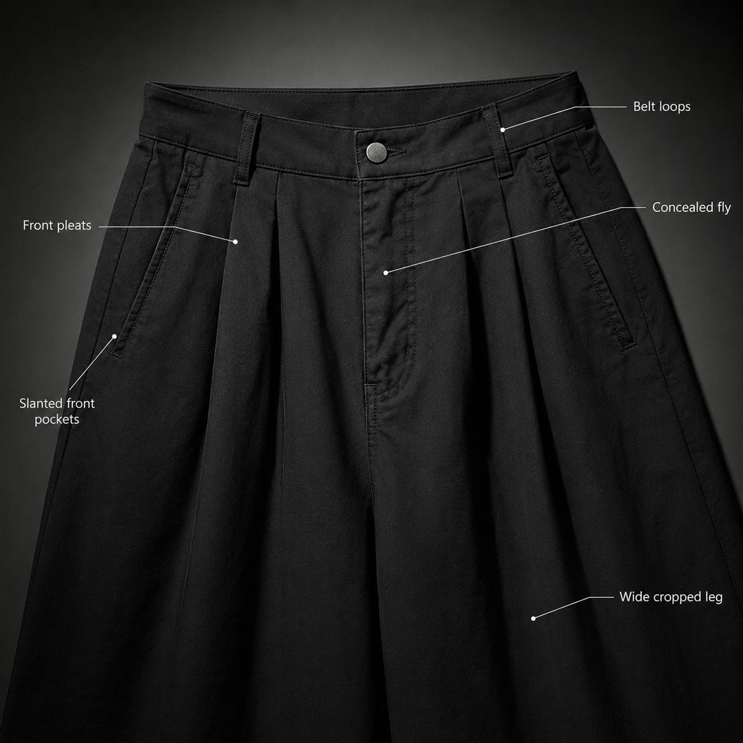 Pleatino Wide-Leg Cropped Trousers — ce_metastatic_07
