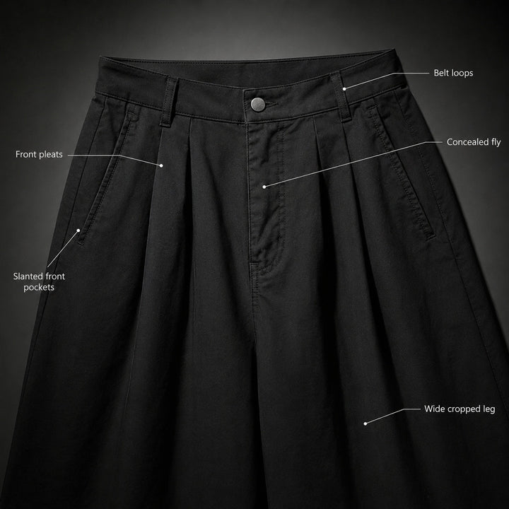 Pleatino Wide-Leg Cropped Trousers — ce_metastatic_07