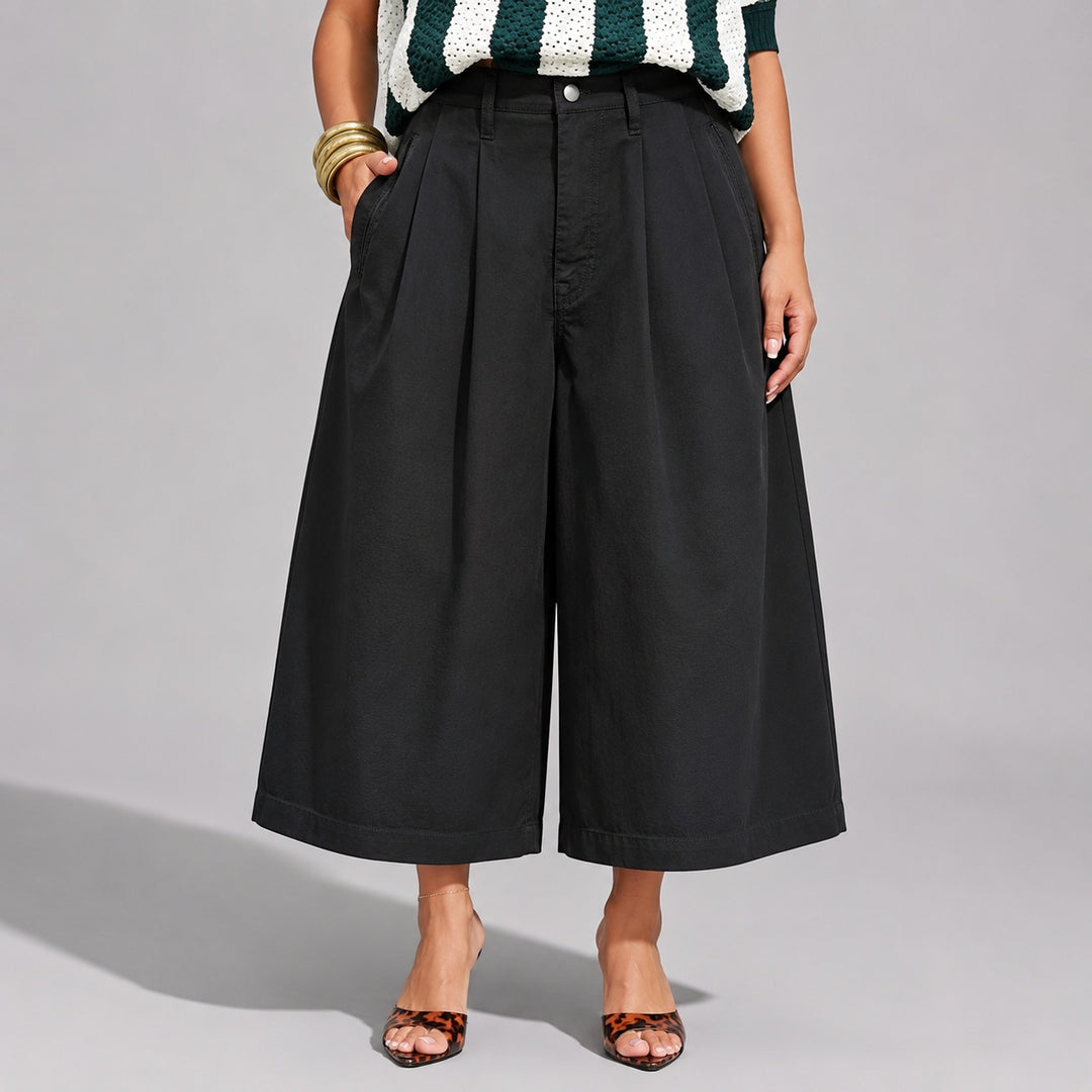 Pleatino Wide-Leg Cropped Trousers — ce_pivot_front_04
