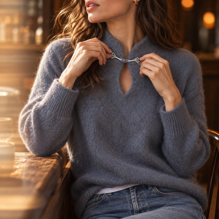 Qipao Knot Cashmere Pullover — ce_p4k7_01