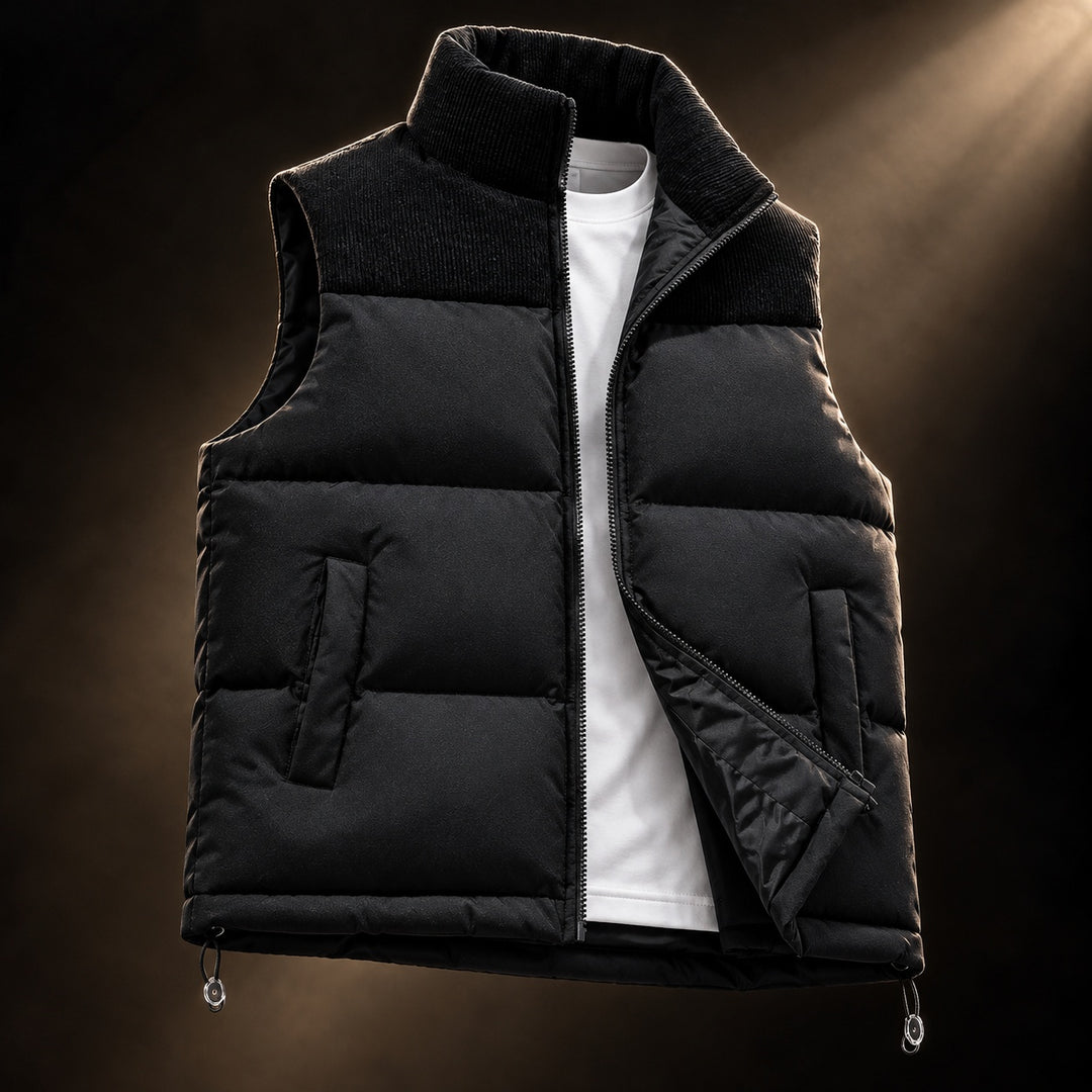 Quarry Ribbed-Collar Puffer Vest — ce_soul_s3_01