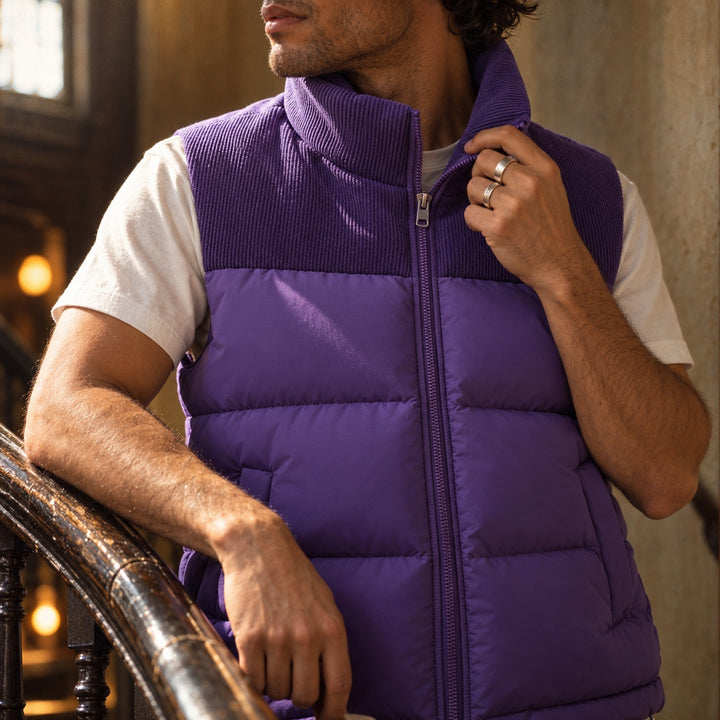 Quarry Ribbed-Collar Puffer Vest — ce_p4k7_01