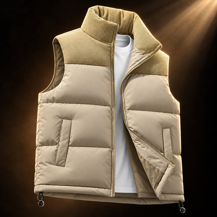 Quarry Ribbed-Collar Puffer Vest — ce_soul_s3_01