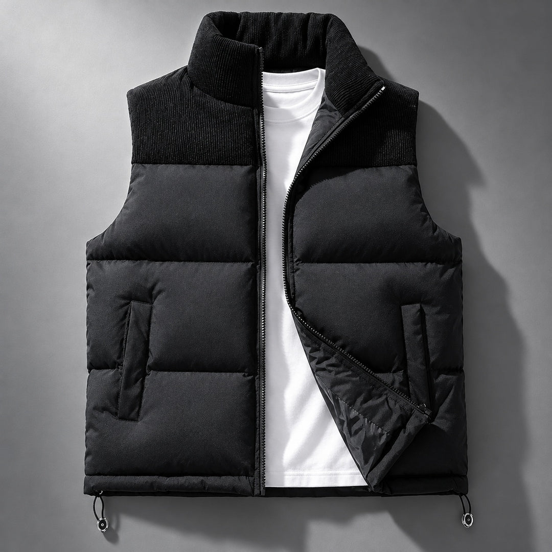 Quarry Ribbed-Collar Puffer Vest — ce_soul_s1_01