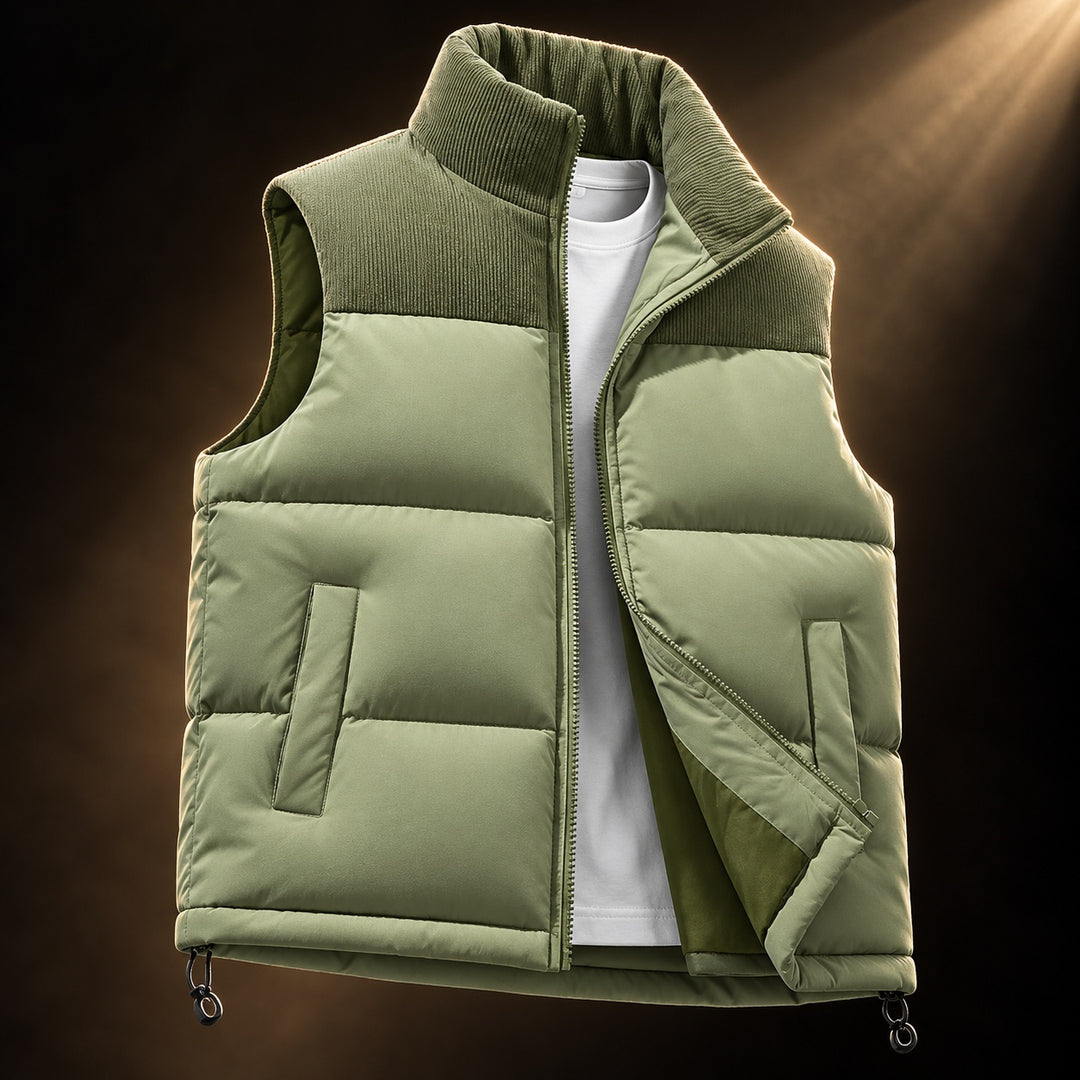 Quarry Ribbed-Collar Puffer Vest — ce_soul_s3_01