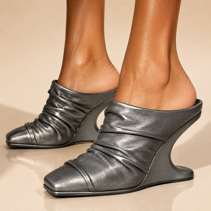 Ruche Sculpted Heel Mules — ce_brooklyn_s3_01
