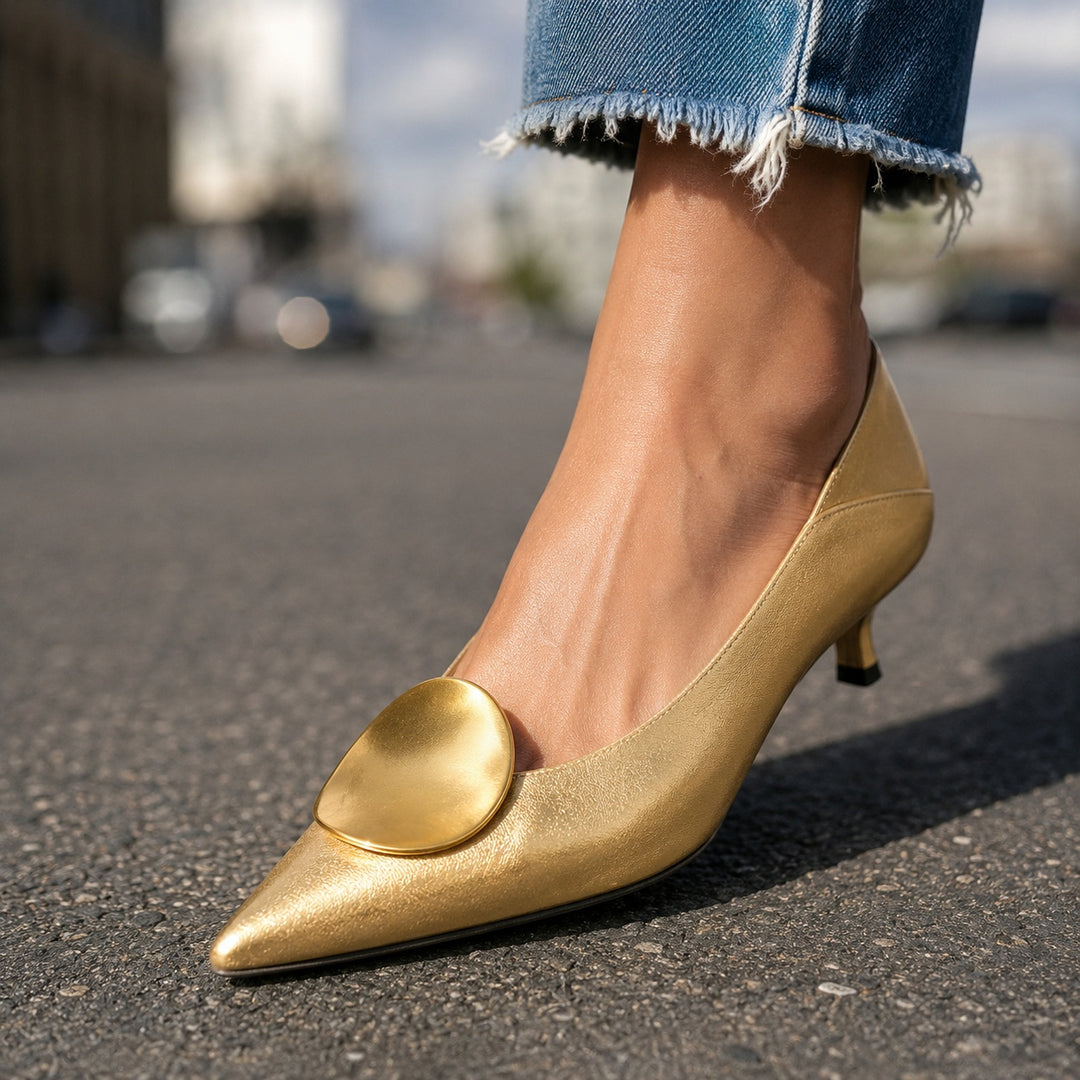 Solstice Medallion Kitten Pumps — ce_brooklyn_s2_01