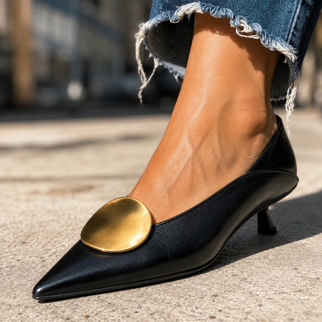 Solstice Medallion Kitten Pumps — ce_brooklyn_s2_01