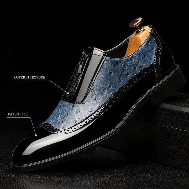 Struzzo Textured Zip Loafers — ce_metastatic_05