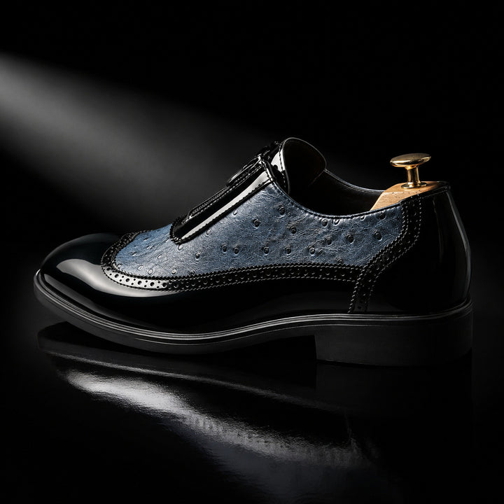 Struzzo Textured Zip Loafers — ce_metastatic_06