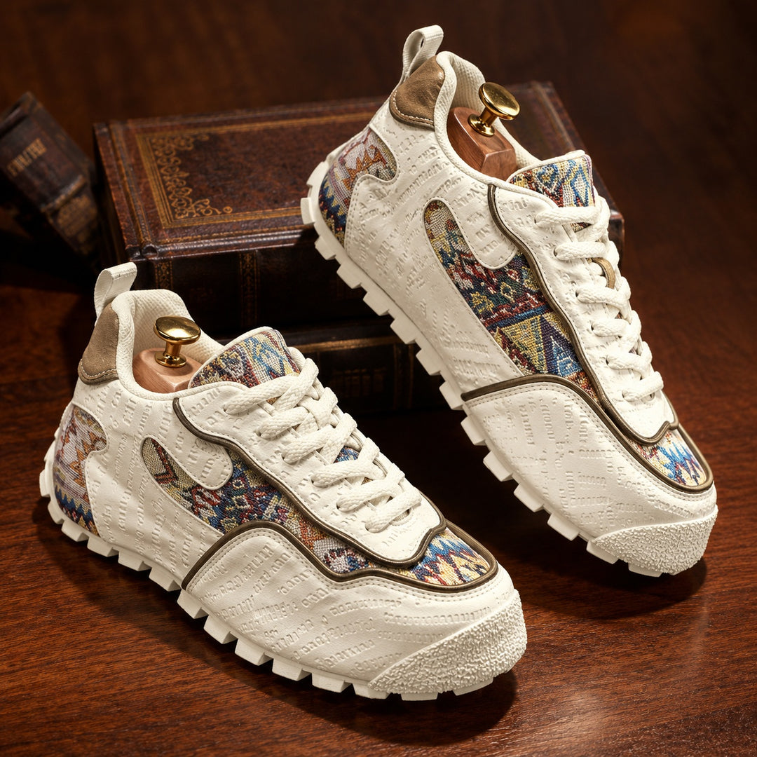 Tapestry Woven Platform Sneakers — ce_angle_01