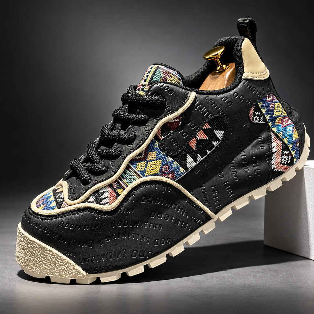 Tapestry Woven Platform Sneakers — ce_angle_01