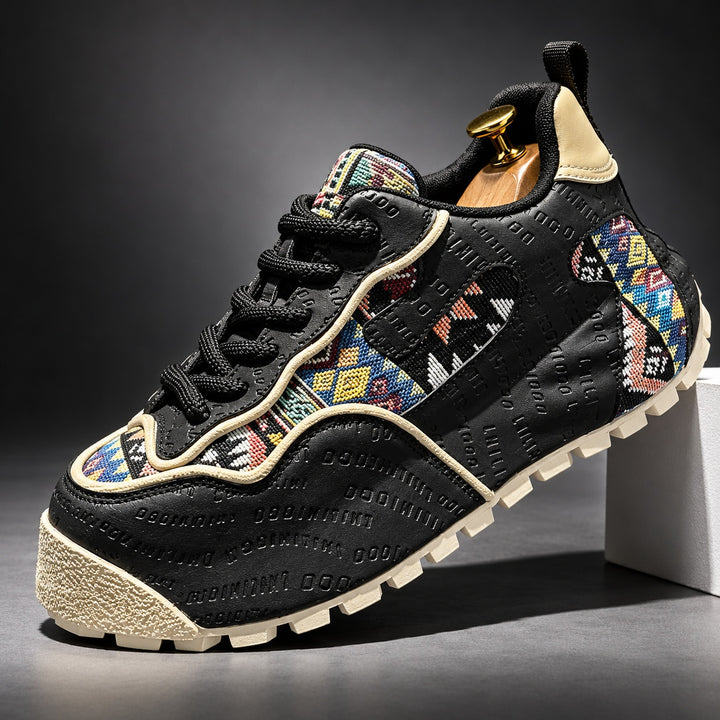 Tapestry Woven Platform Sneakers — ce_angle_01