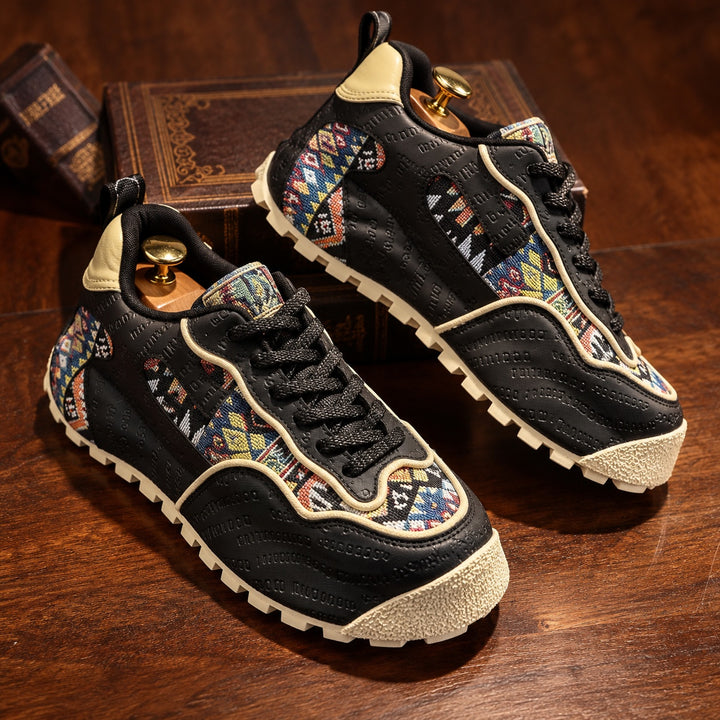 Tapestry Woven Platform Sneakers — ce_angle_01