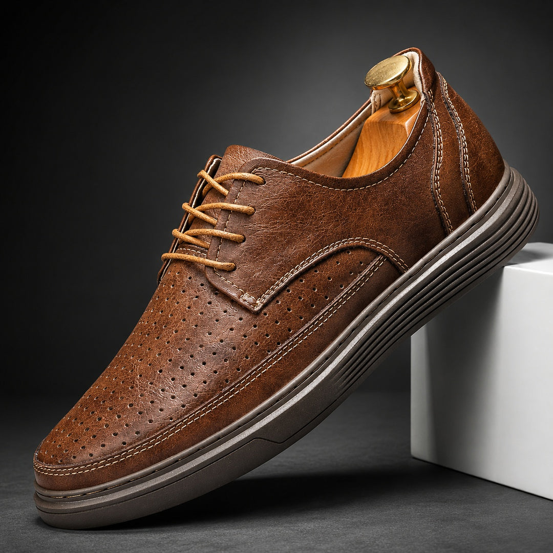 Traforato Perforated Derby Shoes — ce_angle_01