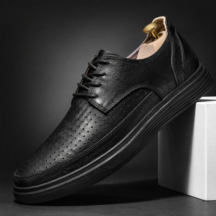 Traforato Perforated Derby Shoes — ce_angle_01