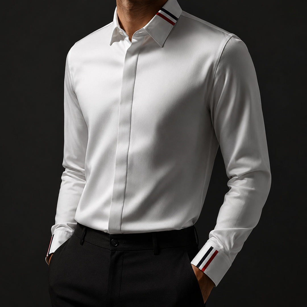 Tricolore Ribbon Dress Shirt — ce_metastatic_06
