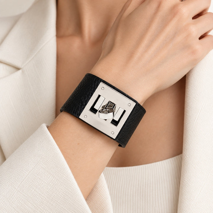 Turnlock Leather Cuff Bracelet — ce_metastatic_01