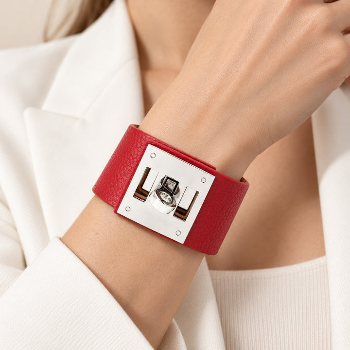 Turnlock Leather Cuff Bracelet — ce_metastatic_01