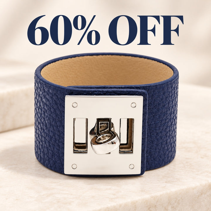 Turnlock Leather Cuff Bracelet — ce_metastatic_01