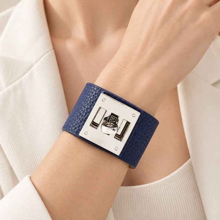 Turnlock Leather Cuff Bracelet — ce_metastatic_01