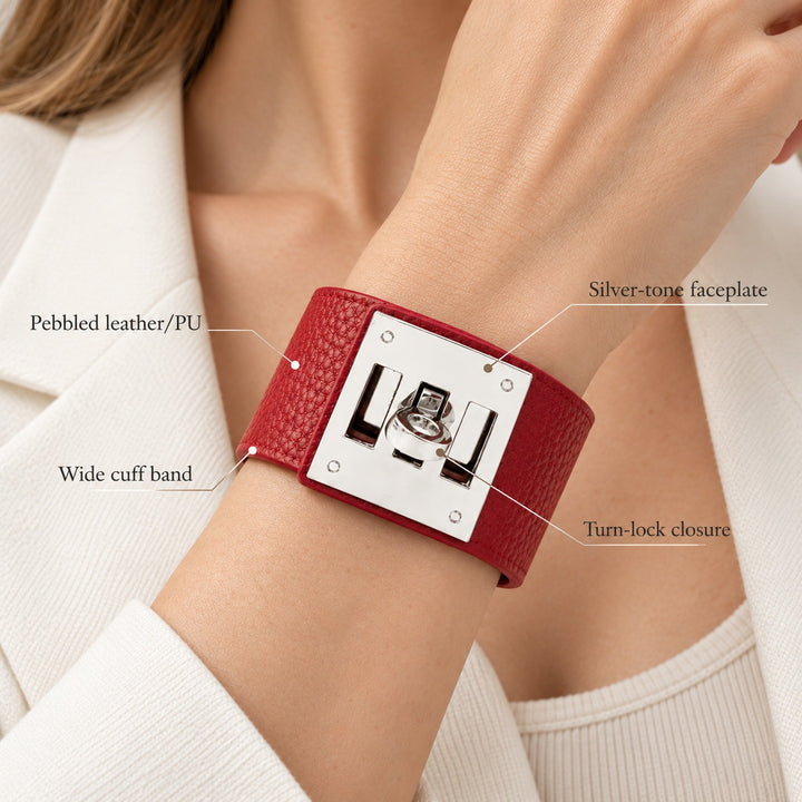 Turnlock Leather Cuff Bracelet — ce_metastatic_01