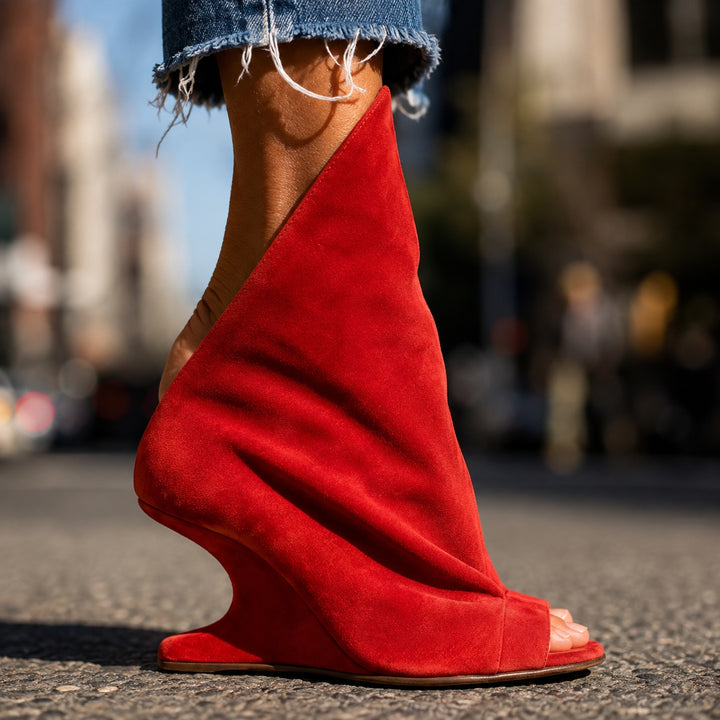 Vela Draped Peep-Toe Wedges — ce_brooklyn_s2_01