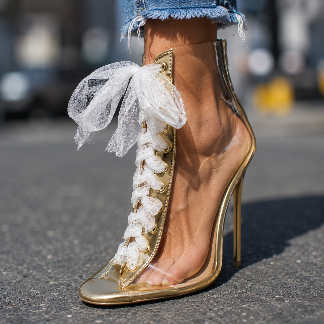 Velina Lace-Up Transparent Stiletto Booties — ce_brooklyn_s2_01