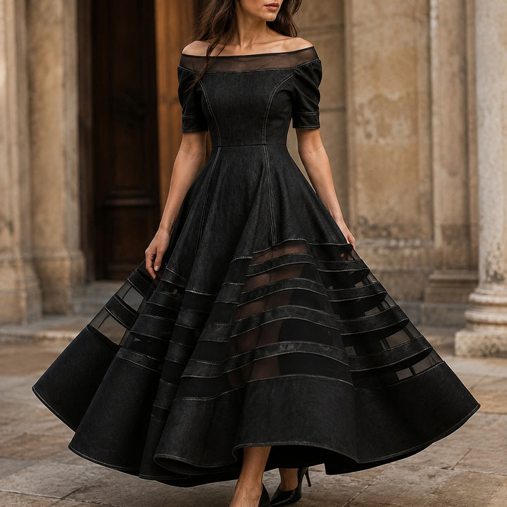 Verandah Sheer-Stripe Midi Dress — ce_aub_01