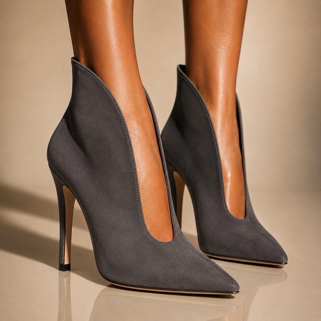 Vertigine Plunge-Vamp Ankle Booties — ce_brooklyn_s3_01