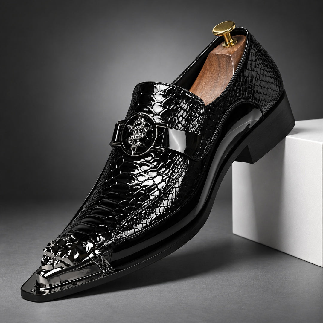 Viper Croc Dress Loafers — ce_angle_01