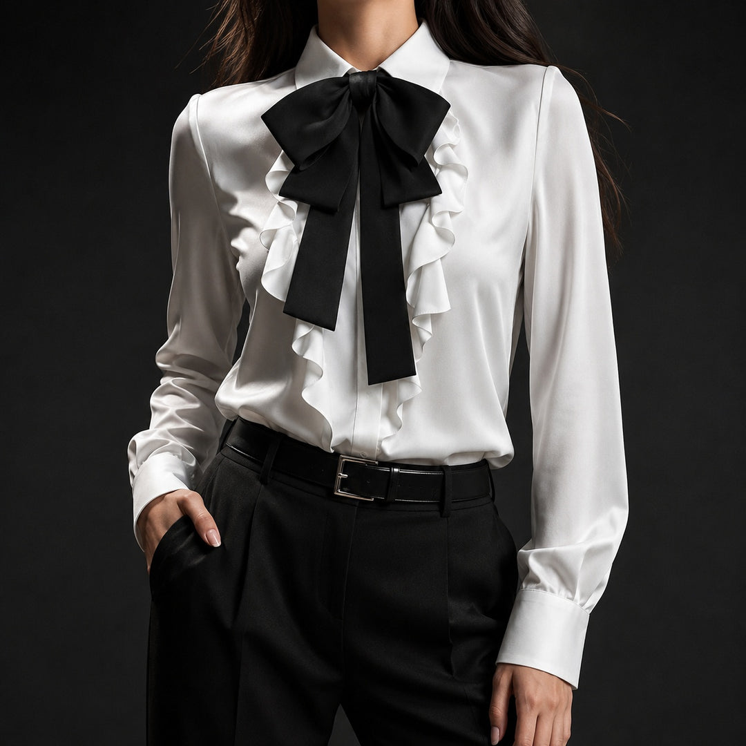 Vittoria Bow Ruffle Blouse — ce_studio_01